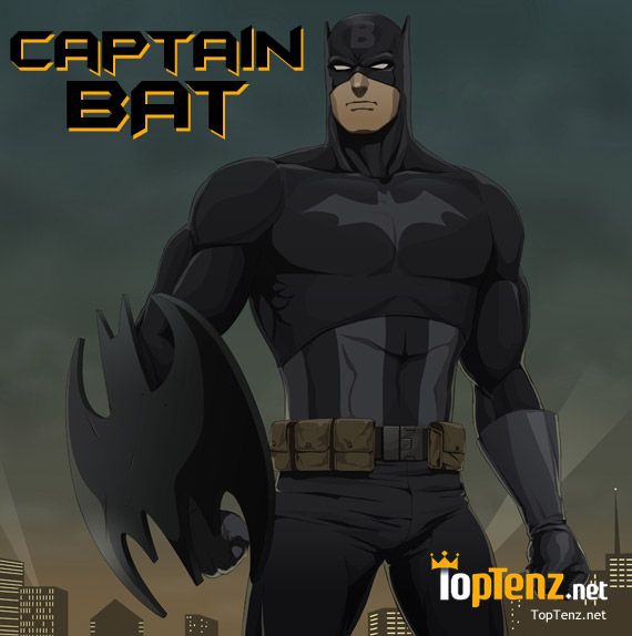 Capitán América y Batman Mashup como Capitán Batman