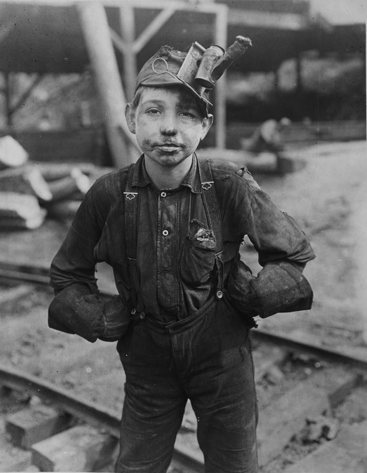 Lewis Hine, joven minero de carbón, 1909-13