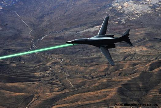 láser de avión de combate militar