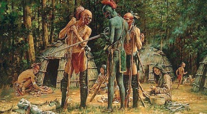 Una impresión artística del pueblo Lenape.