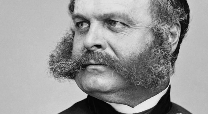 Ambrose Burnside con impresionantes patillas