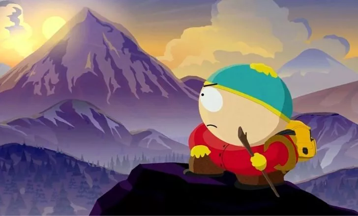 Eric Cartman en un viaje épico en las montañas